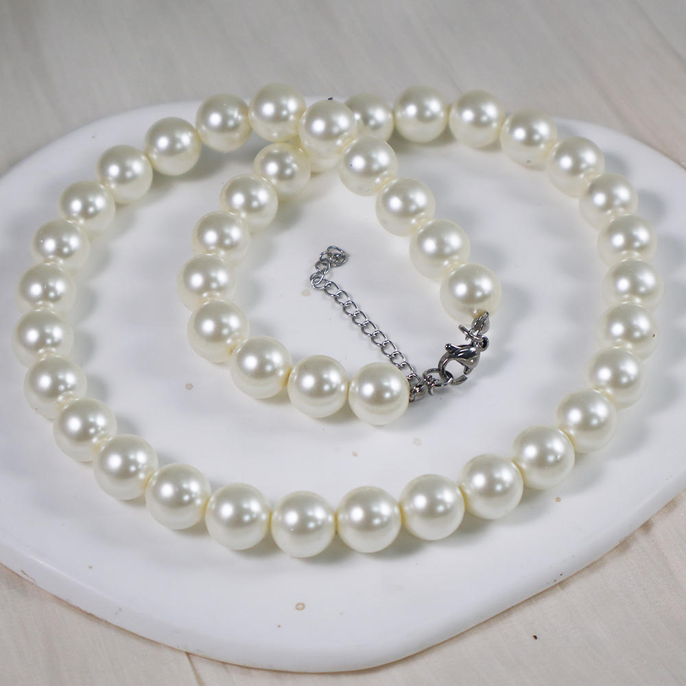 18K Gold Plated Baroque Pearl Fashion Necklace