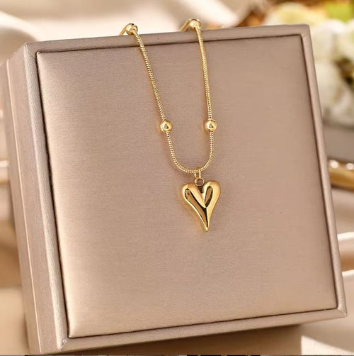 Load image 1 in gallery view. 18k Gold Plated Women Heart Necklace