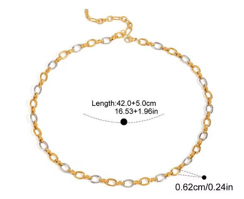 Load image 1 in gallery view. 8K Gold Plated Pendant Classic, Two Tone X Cross, Link Chain