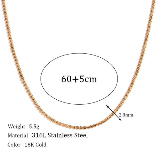 Load image 1 in gallery view. 18k Gold Plated  Waterproof  Chain  Necklace Fashion Jewelry