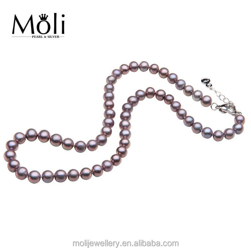 Load image 1 in gallery view. Silver Shell Pearl Choker Necklace 10mm For Women Children