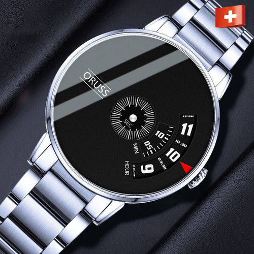 Load image 1 in gallery view. ORUSS 862 Waterproof Luxury Quartz white Watch Stainless Steel Men’s Wristwatch
