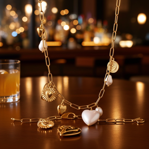 Load image 1 in gallery view. 18K Gold Plate Classic White Cubic Zircon Hollow Heart Pendant Necklace