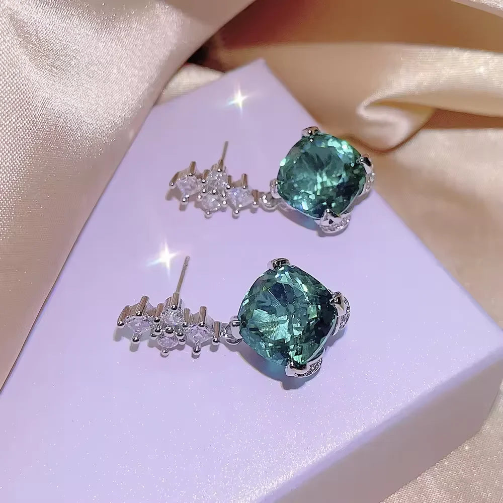 Green Zircon Jewelry earring