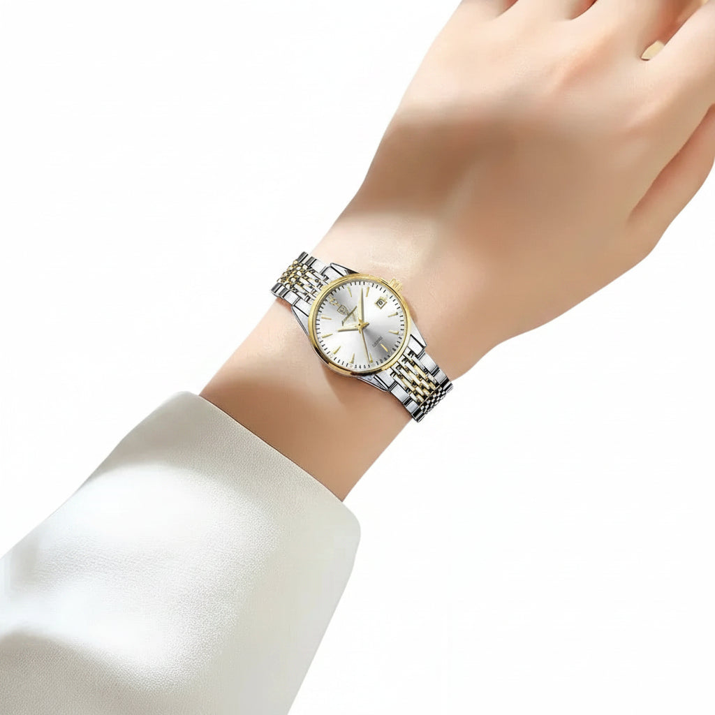 Quartz Women Watch Stainless Steel Waterproof