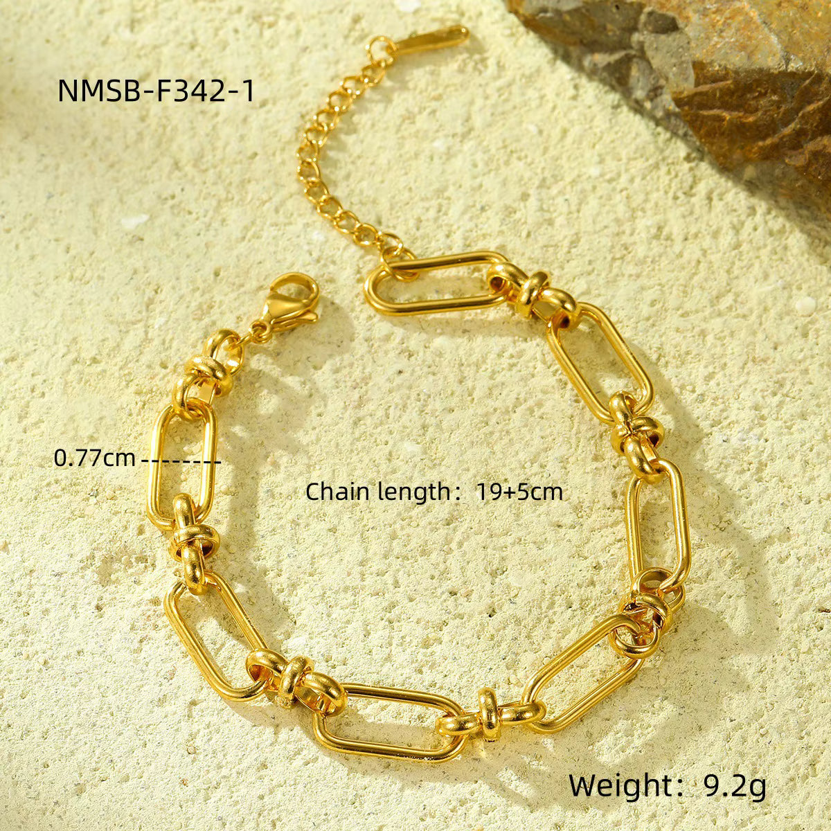 Luxury Fashion Charm 18K Gold Plated Chain Bracelet