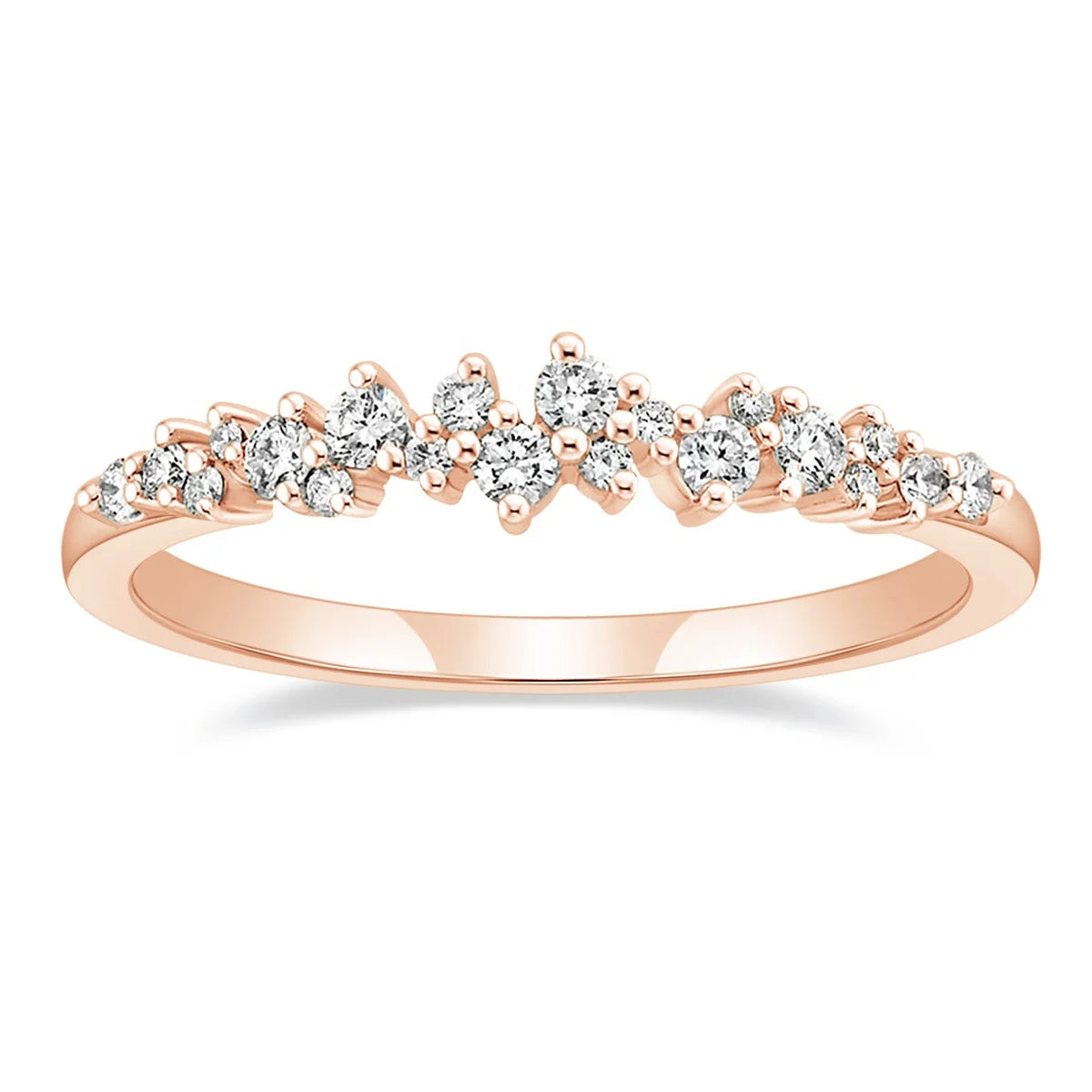 Rose Gold Plated Cubic Zirconia Ring for women Wedding Silver Plated, Gold Plated