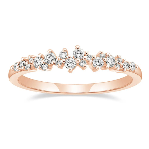 Load image 1 in gallery view. Rose Gold Plated Cubic Zirconia Ring for women Wedding Silver Plated, Gold Plated