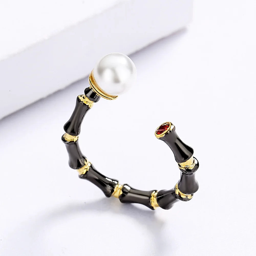 Handmade Antique Colored Pearl Ring for Women