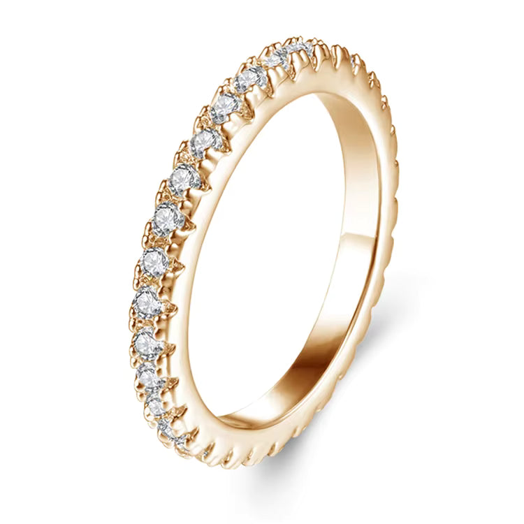925 Sterling Silver Zircon Jewelry Simple Ring 925 Silver Silver Women Wedding Cubic Zirconia Ring for Women