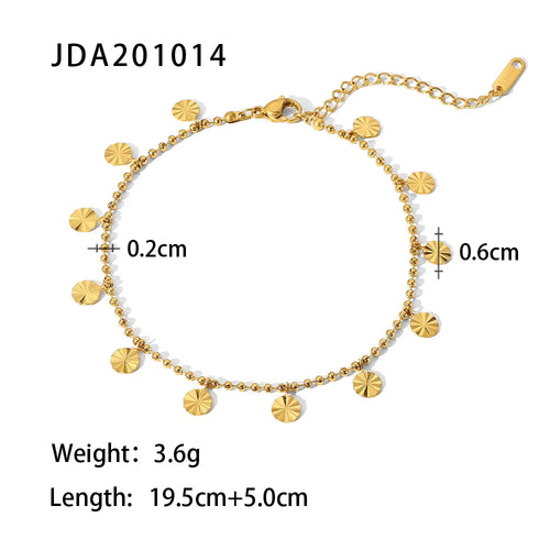Load image 1 in gallery view. 18k Gold Plated Star Foot Chain Fine Anklet