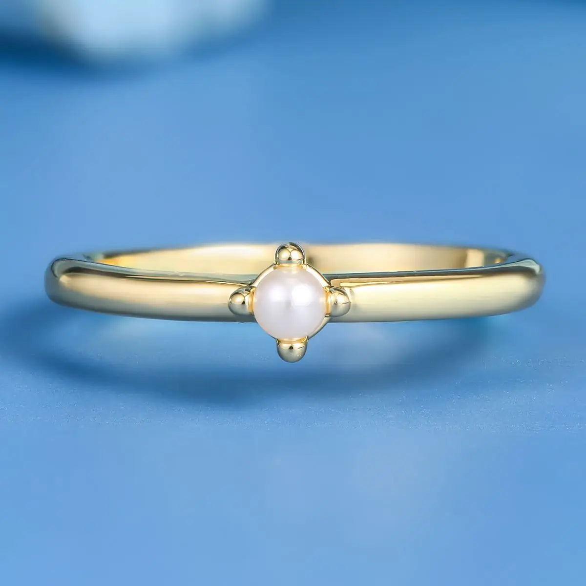 14k Gold Plated Freshwater Pearl Women Rings