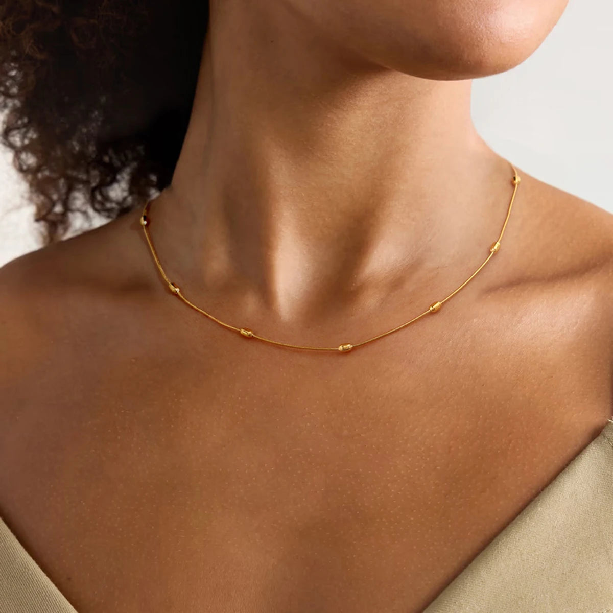 18k Gold Plated Bead Chain