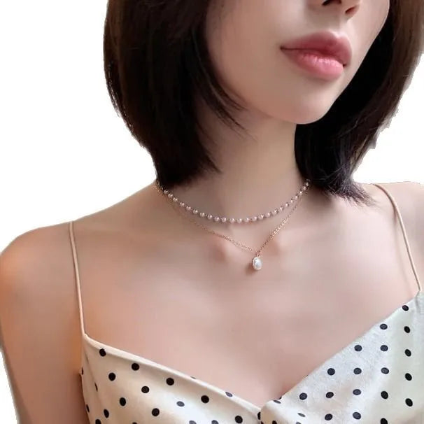 Luxury Exaggerated Large French Collarbone Pearl Necklace