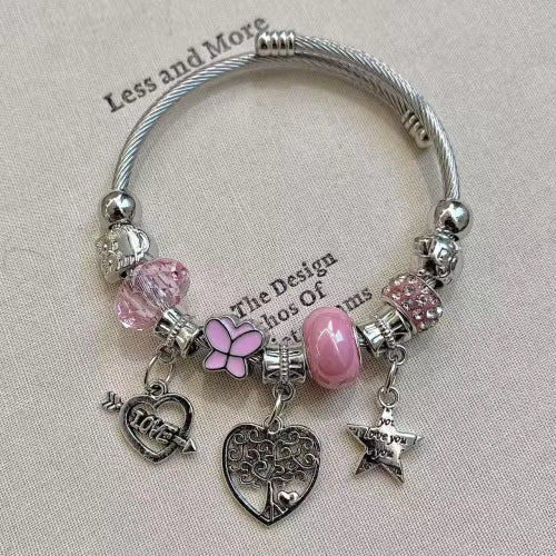 Jewelry Pan Family Style Elephant Peach Heart Tree Pendant Bracelets for Festival Gift