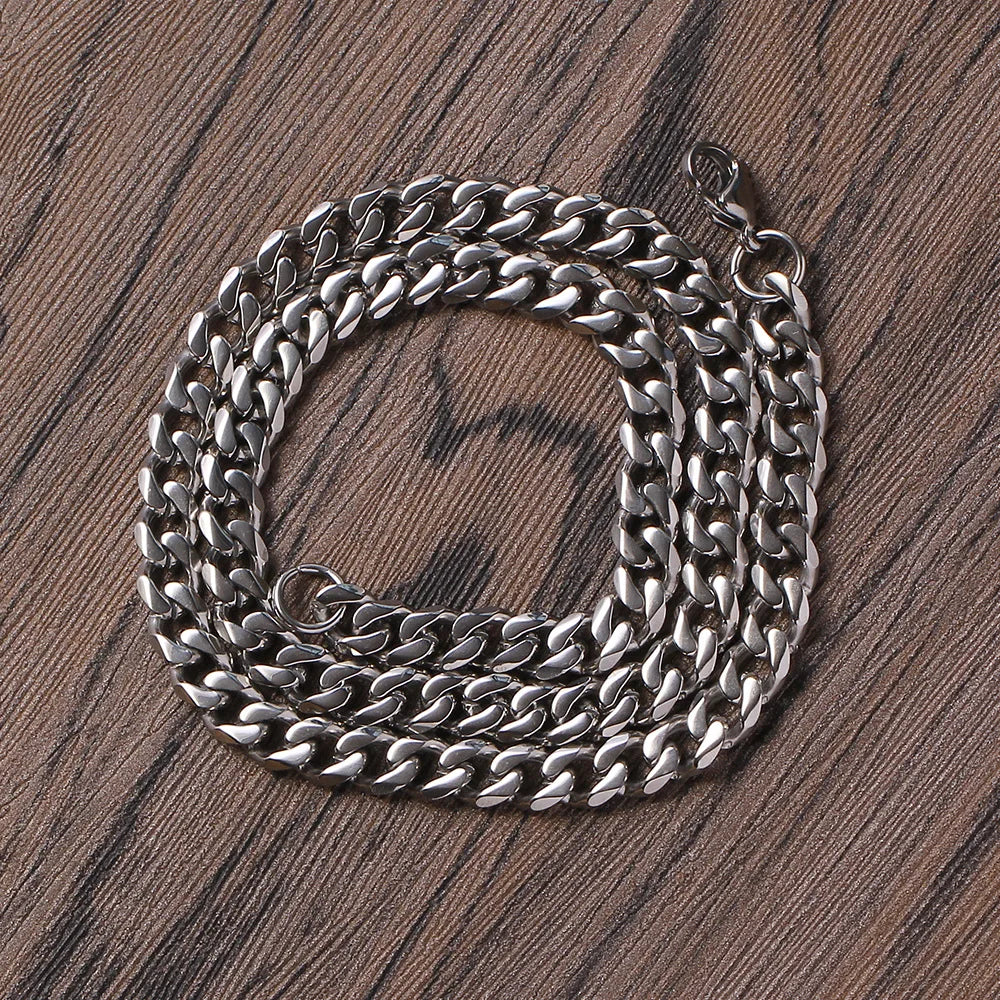 Men's Stainless Steel Miami Cuban Link Chain Hip Hop