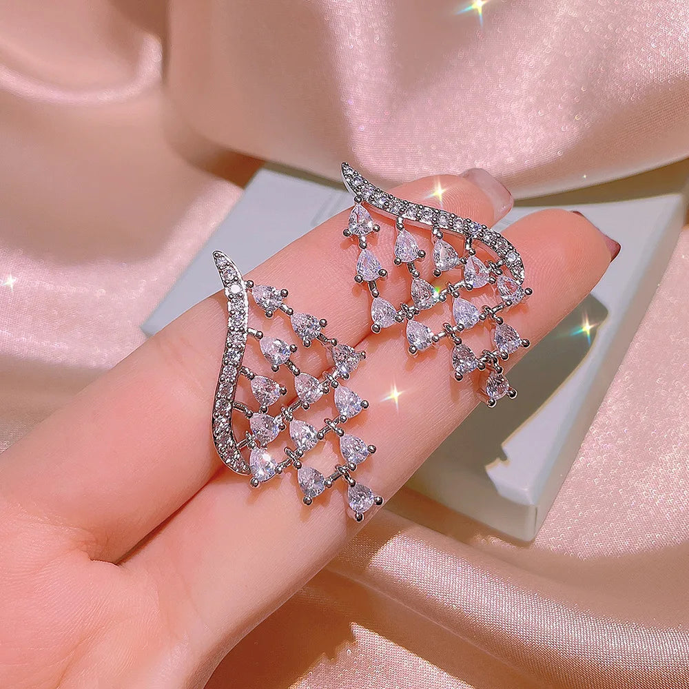 Luxury Zircon Stones Jewelry Set Trendy Chain