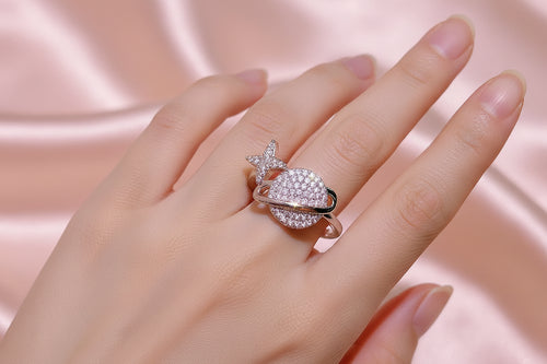 Load image 1 in gallery view. Fashion Jewelry Star Shape Shine Zircon Jewelry Set Brass Platinum Plated