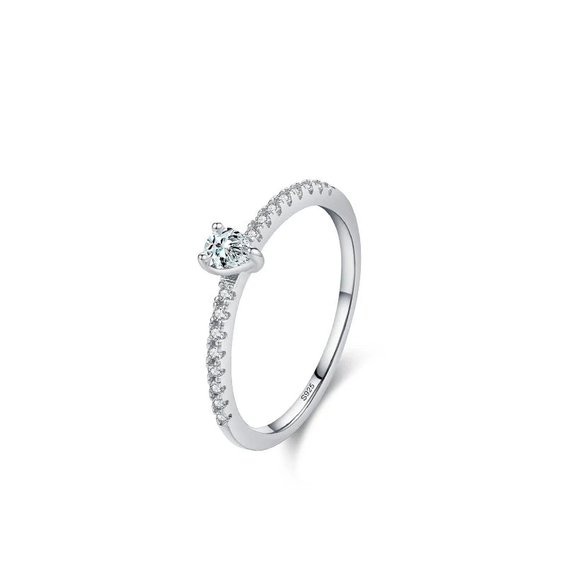 925 Sterling Silver Rings for Women with Zircon for Wedding Engagement Party