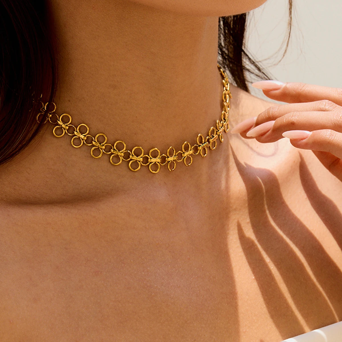 Filigree Cutout Adjustable Vintage Jewelry Choker Necklace