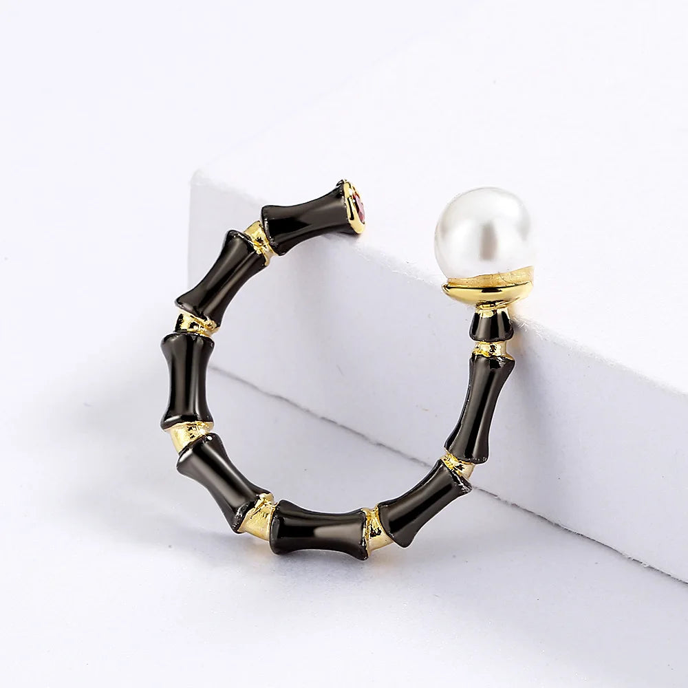 Handmade Antique Colored Pearl Ring for Women