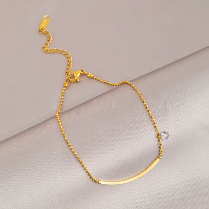 Foot Chain 18K Titanium Steel Non Fading Charm Multi Functional Retro High End Foot Chain Jewelry