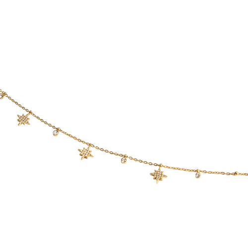 Load image 1 in gallery view. 18K Gold Stainless Steel Rhinestone Cross Crystal Cup Small Pendant Clip Bead Chain Necklaces
