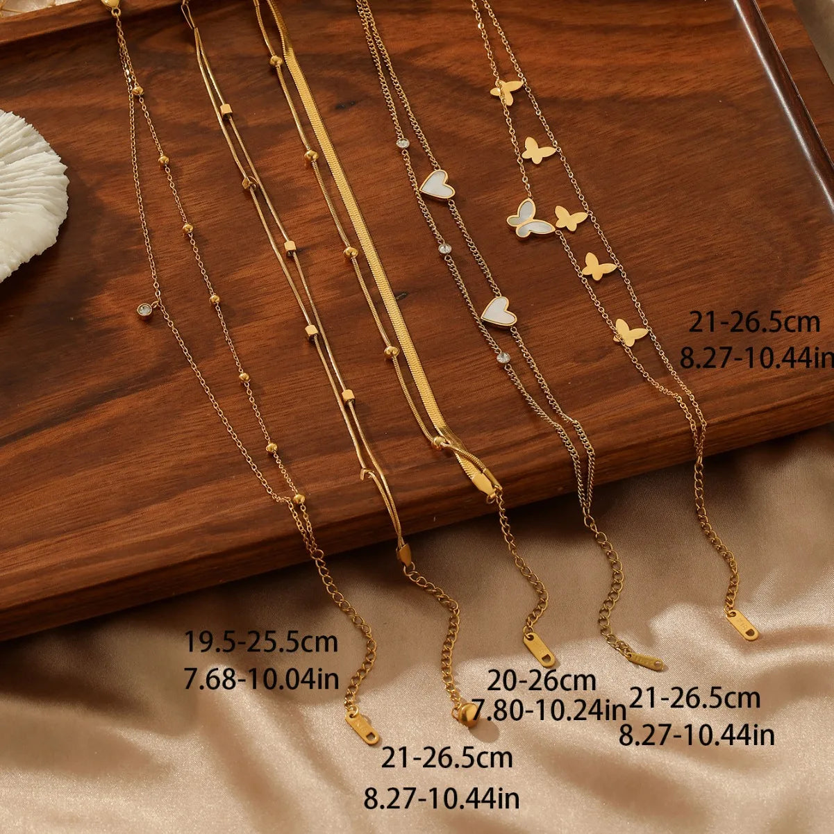 Double-Layer Titanium Design Anklet Chain High-End Exquisite