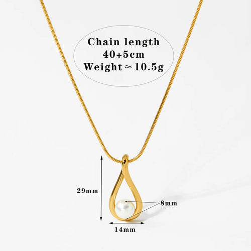 Load image 1 in gallery view. Gold Plated Waterproof Hip Hop Twist Chain Pendant Fashion Necklace