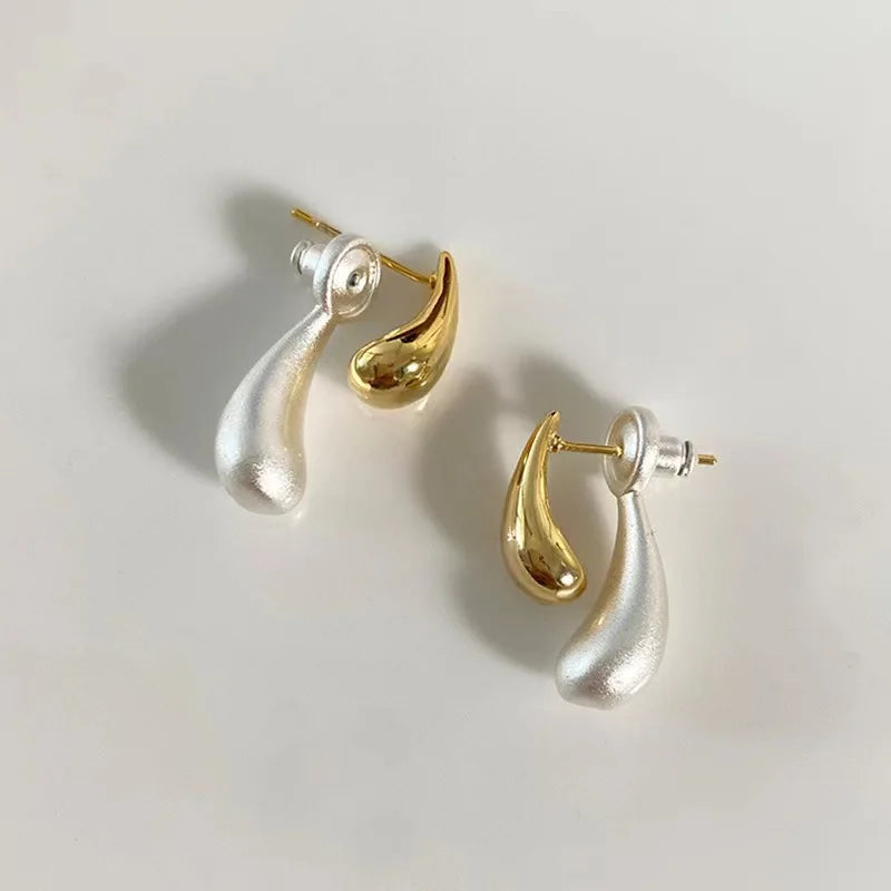 Versatile Earrings Gold and Silver Water Droplet Earrings for Women