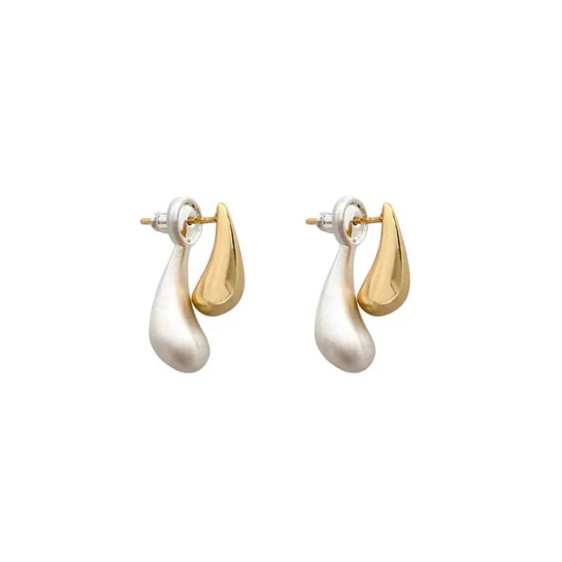 Versatile Earrings Gold and Silver Water Droplet Earrings for Women