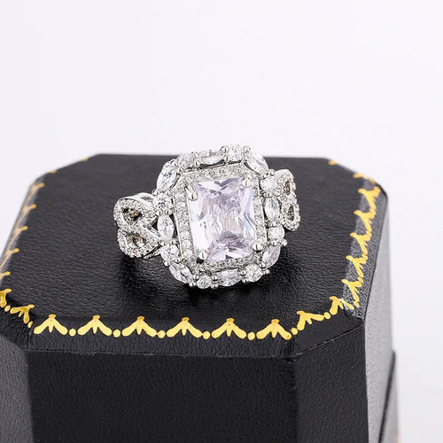 Load image 1 in gallery view. Pink Yellow White Cubic Zircon Oxide Artistic Gift Party Ring