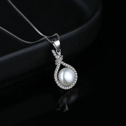Load image 1 in gallery view. Freshwater Pearl Necklace 925 Sterling Silver Pendant Necklace