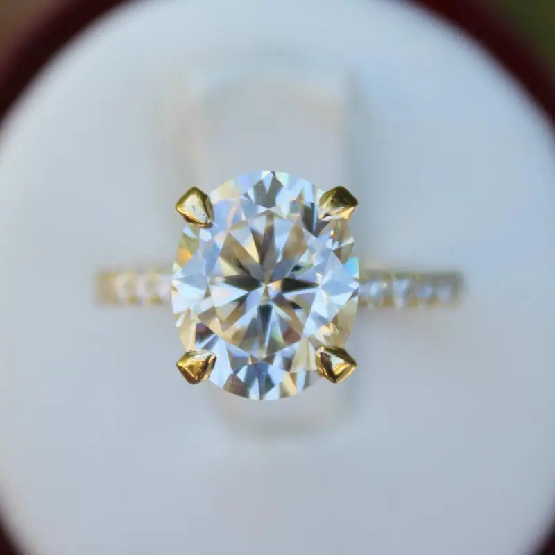 Gold Plated Contemporary Oval Design Ring