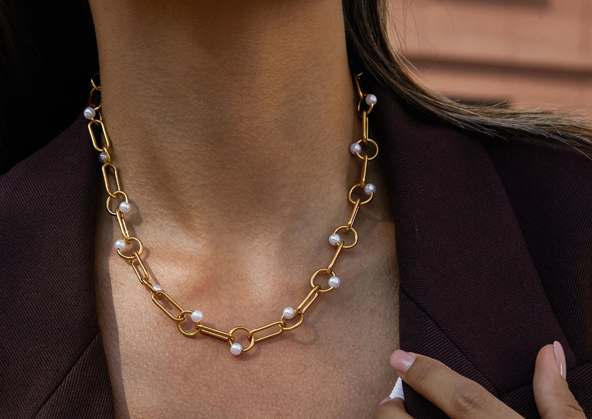 Classic Simple Basic Pearl Necklace