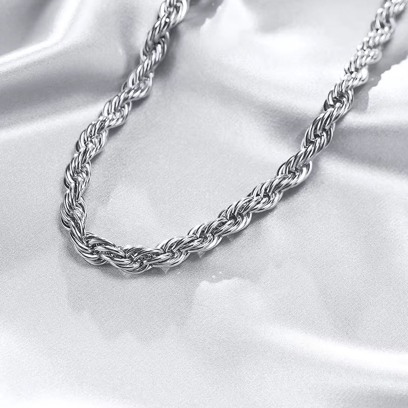 Twisted Rope Chain Choker Necklace for Parties Weddings For Women Men