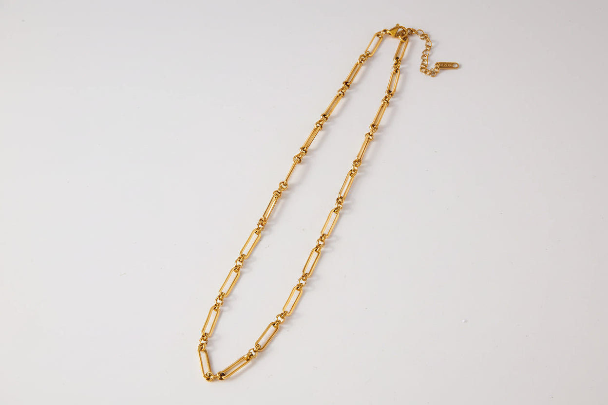 18K PVD Gold Plate Stainless Steel Chain Minimalist Classic Chain Necklace