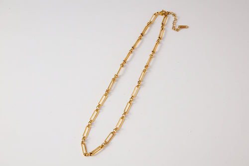 Load image 1 in gallery view. 18K PVD Gold Plate Stainless Steel Chain Minimalist Classic Chain Necklace