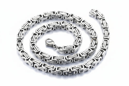 Load image 1 in gallery view. Party Glam Fashion Domineering Imperial Chain Stainless Steel Geometric Design Statement Necklace Men