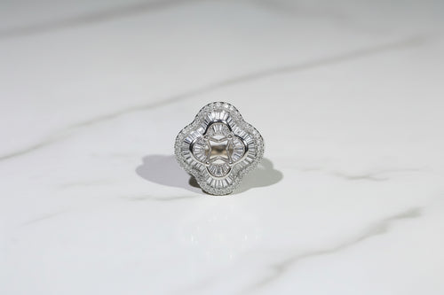 Load image 1 in gallery view. Elegant Leaf Zircon Jewelry Set Platinum Plated Necklace Earrings Ring