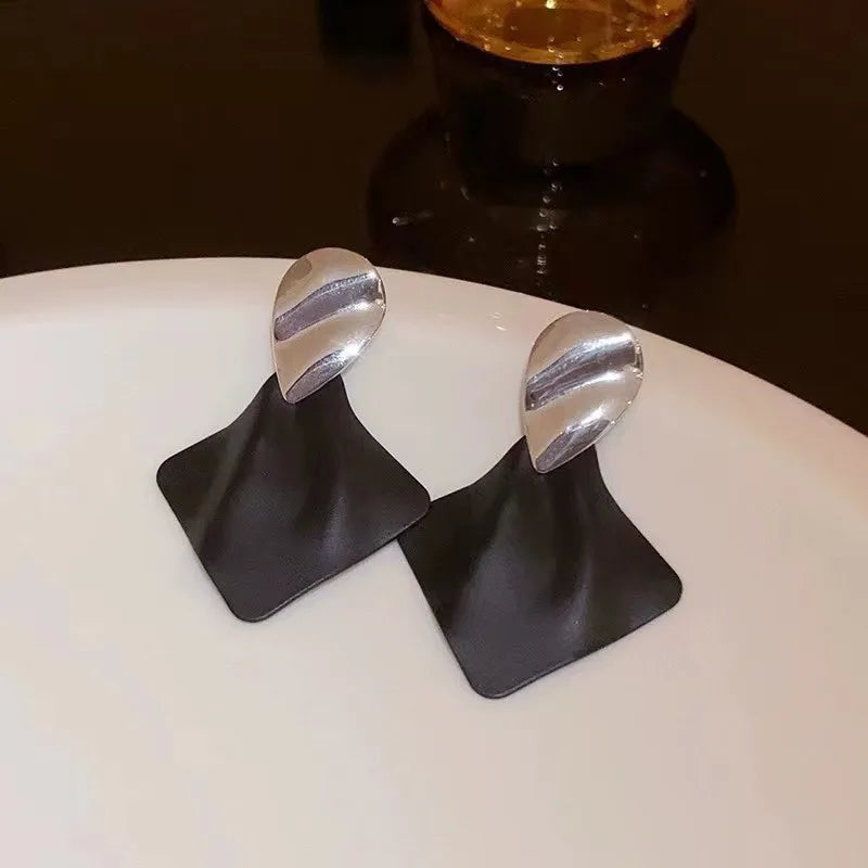 Trendy Rhombus Drop Earrings Minimalist Geometric Fashion Jewelry