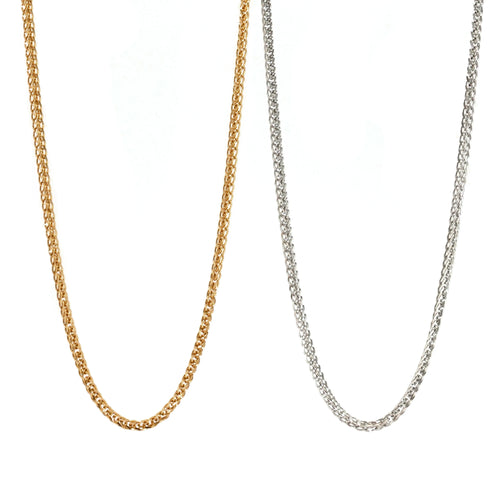 Load image 1 in gallery view. Gold Plating Clioro Stainless Steel Trendy Strand Style Necklace for women