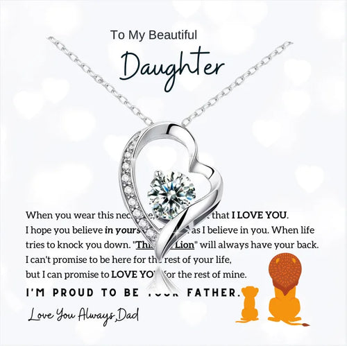 Load image 1 in gallery view. Minimalist 14K Gold Plated Diamond Necklace Love Heart Pendant