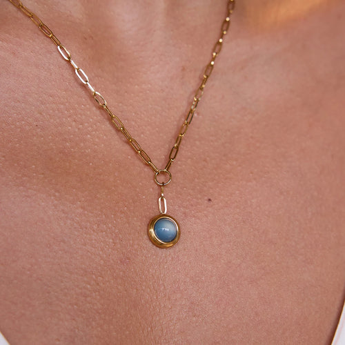 Load image 1 in gallery view. U Shape Round Moon Pendant, Necklace, Earring