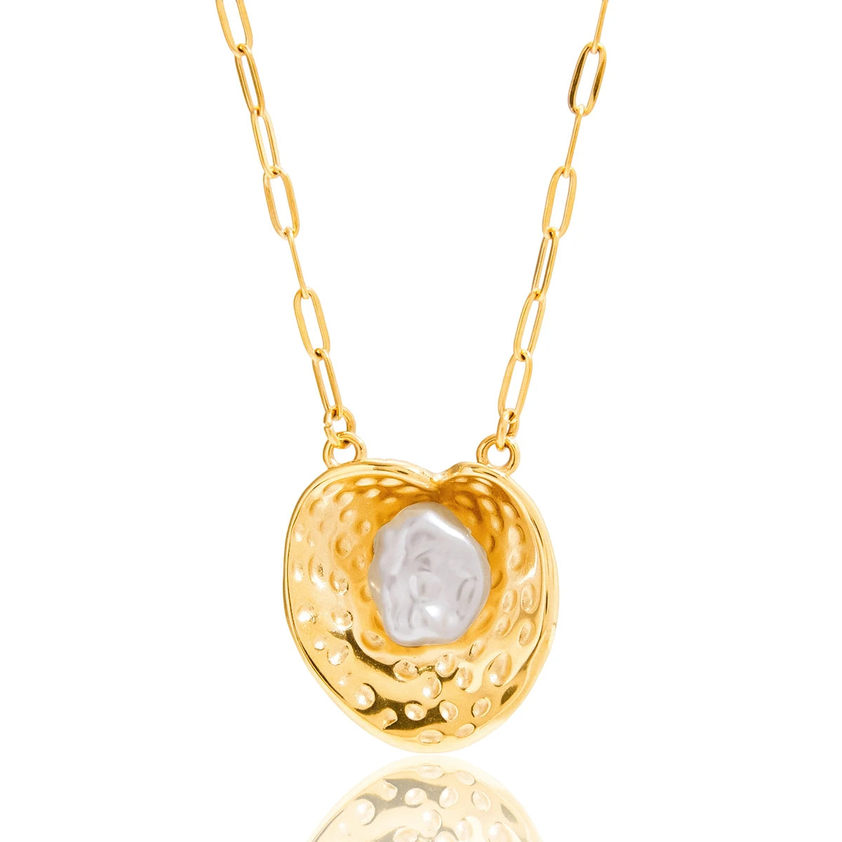 Elegant Acrylic Pearl Geometric Leaf Pendant Children Women