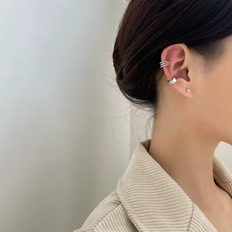 Ear Cuffs Chunky Minimalist Ear Bone Clip Jewelry Cartilage Cuff Earring Gold Silver