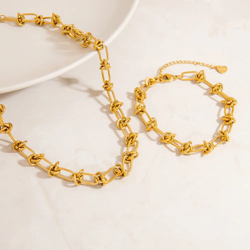 Load image 1 in gallery view. 18K Gold Plated  Vintage Unisex Tarnish-Free Link Chain Necklaces