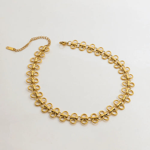 Load image 1 in gallery view. Filigree Cutout Adjustable Vintage Jewelry Choker Necklace