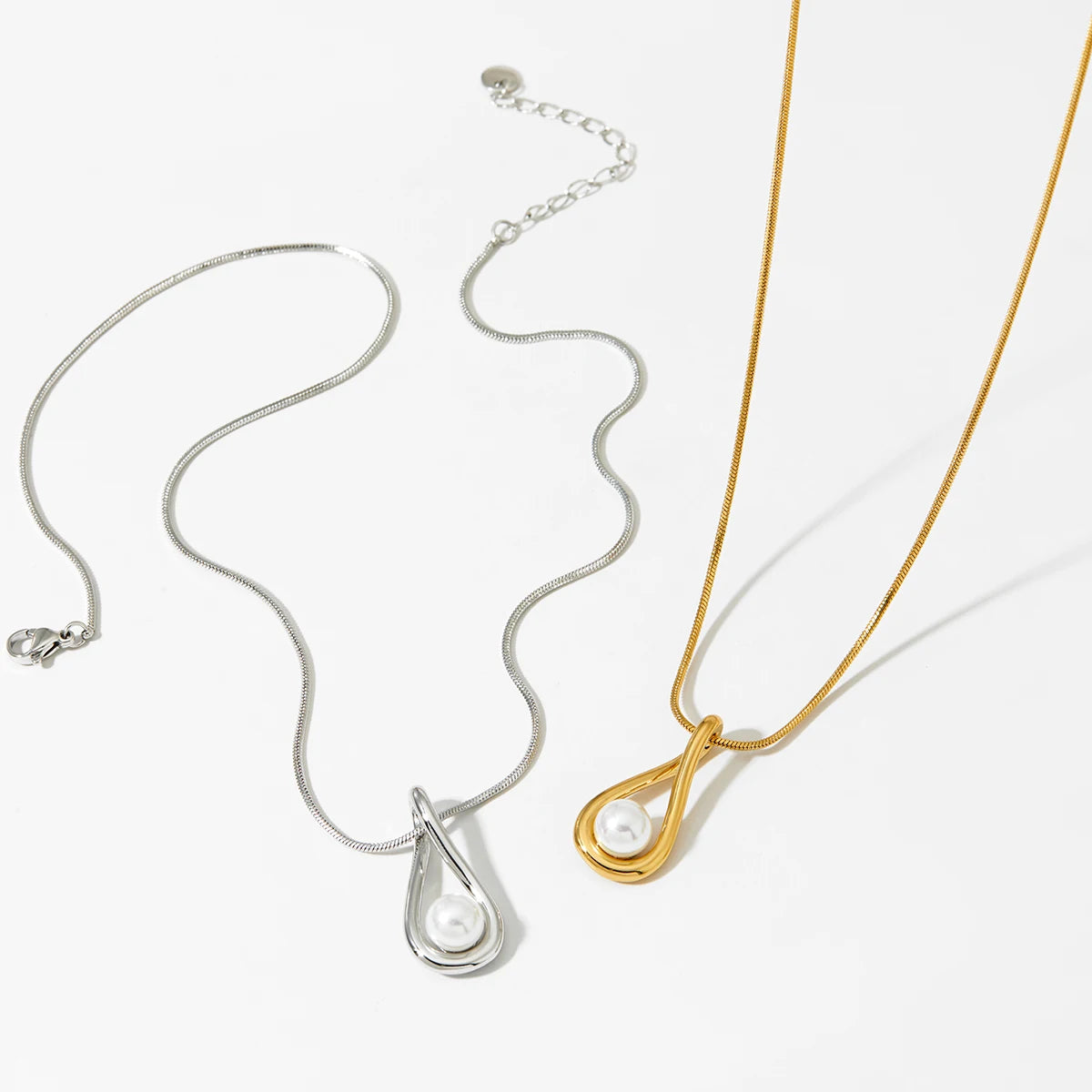 Gold Plated Waterproof Hip Hop Twist Chain Pendant Fashion Necklace