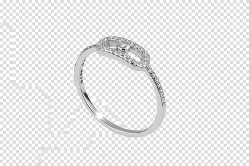 Load image 1 in gallery view. Elegant Classic 925 Sterling Silver Small Zircon Geometric Hollow Out Rings
